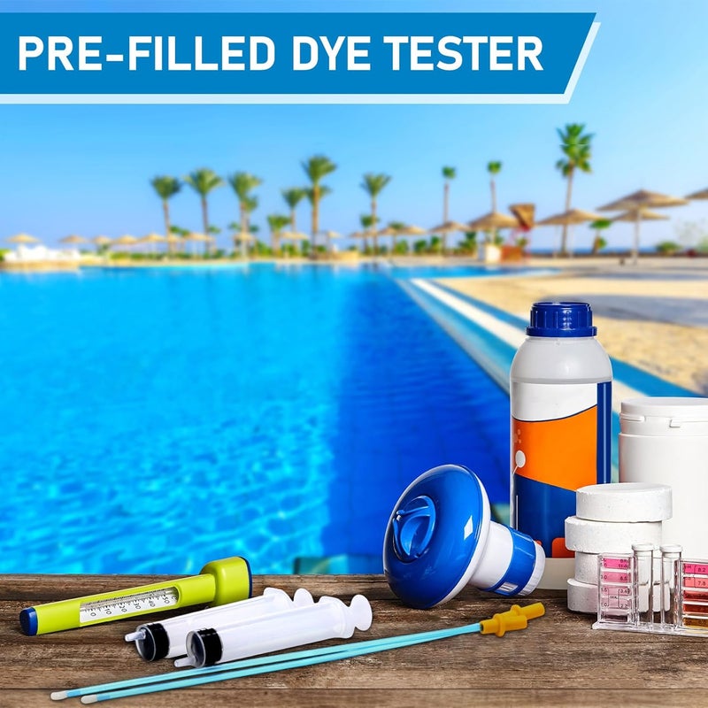 Threlaco 8 Pcs Pool Leak Detection Dye Kit Plastic Syringe with Soft Tubes Pool Leak Location Dye for All Pool, Spa, Hot Tub Types - Image 3